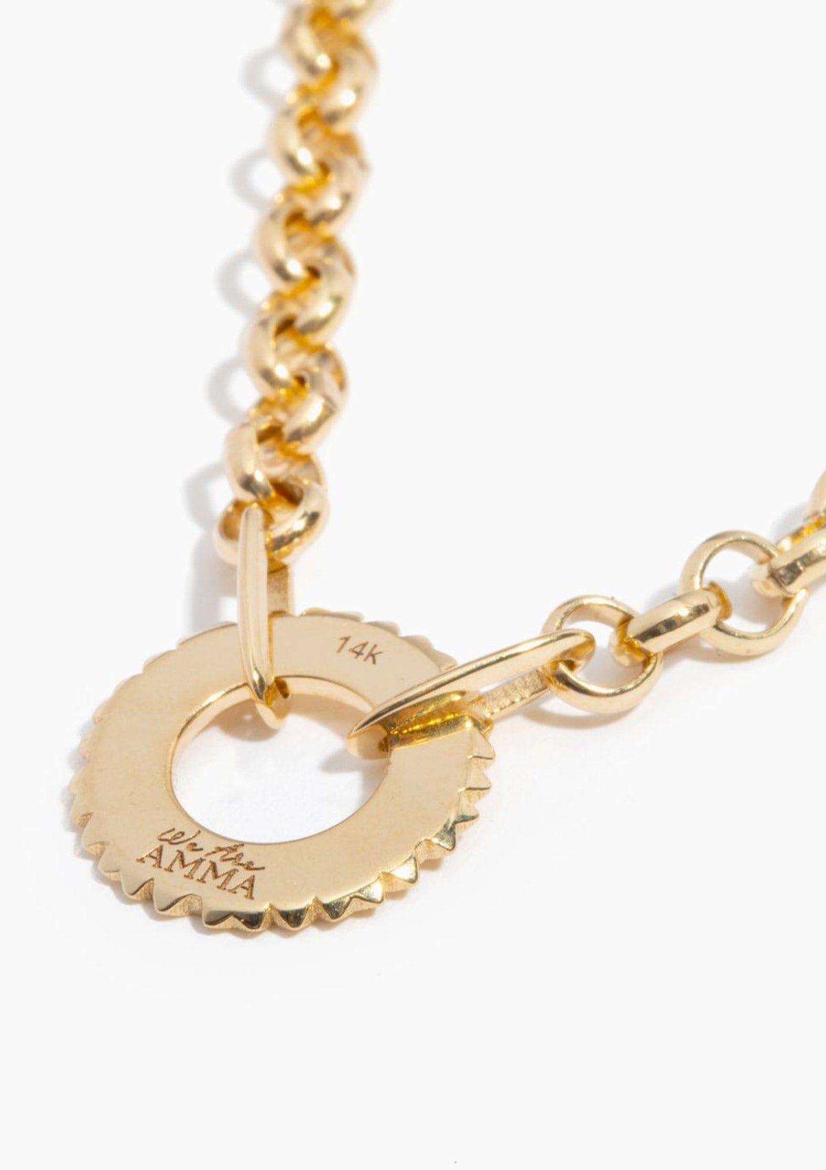 The Halo Necklace in 14K Solid Gold
